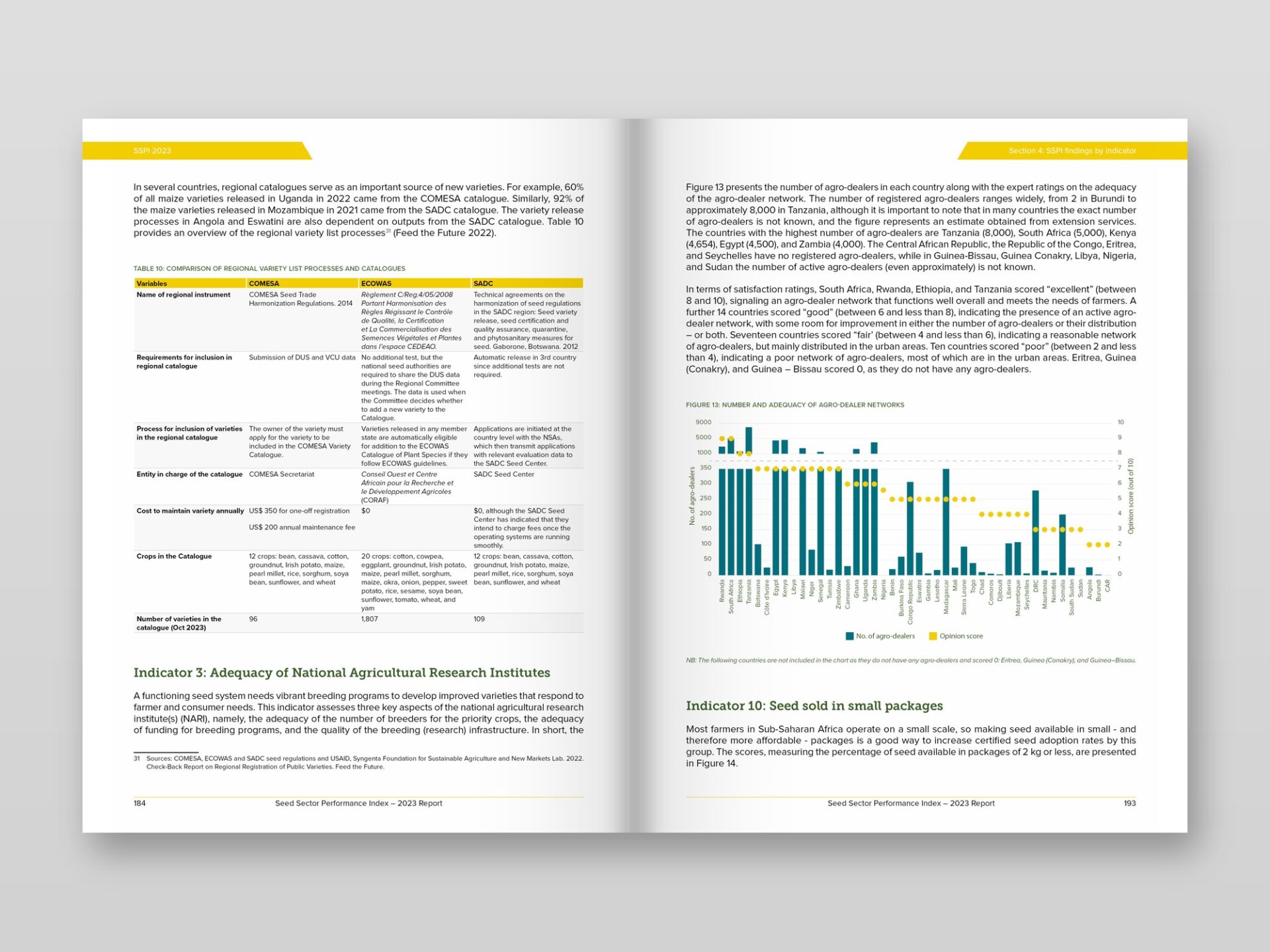 Data-heavy spread with custom vector charts, part of a 200+ page print- and web-ready report